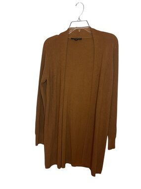 Cyrus Brown Open Front Cardigan Lightweight Ribbed Knit Size S